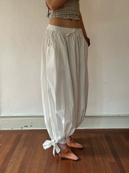 ICVIBE Balloon Pants with Knotted Hems