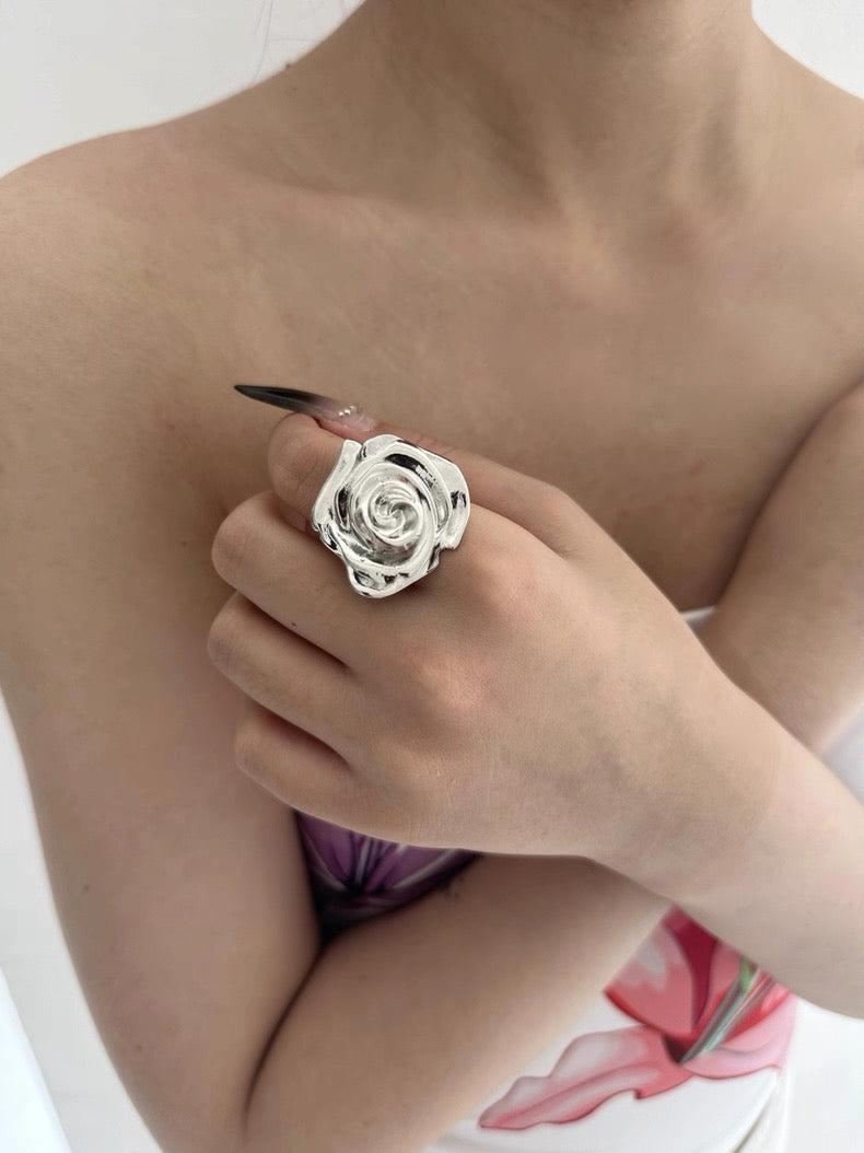 Silver Flower Ring