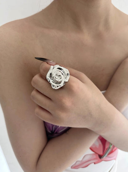 Silver Flower Ring