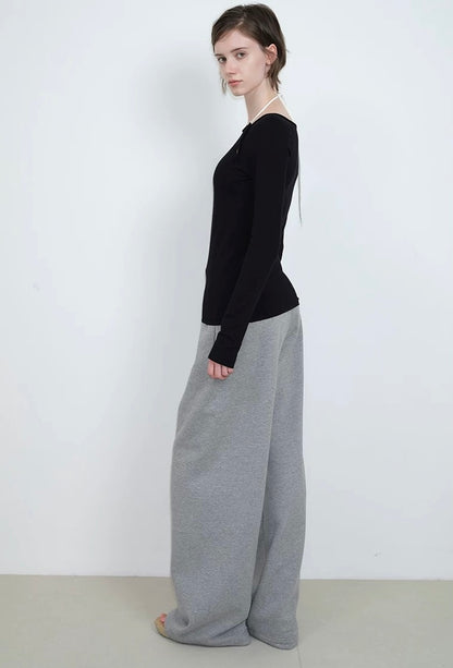 Solveig Button Embellished Boat Neck Top