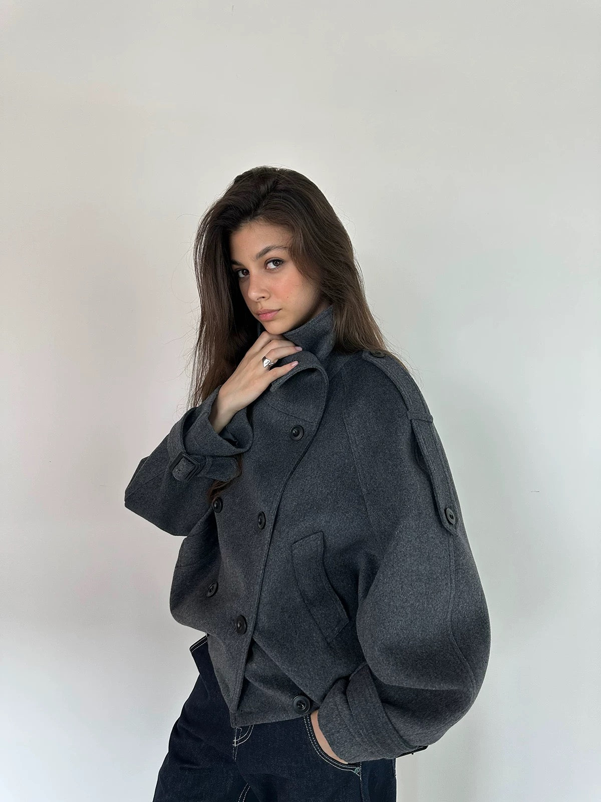 *Ready to ship ICVIBE Structured Button Up Wool Coat