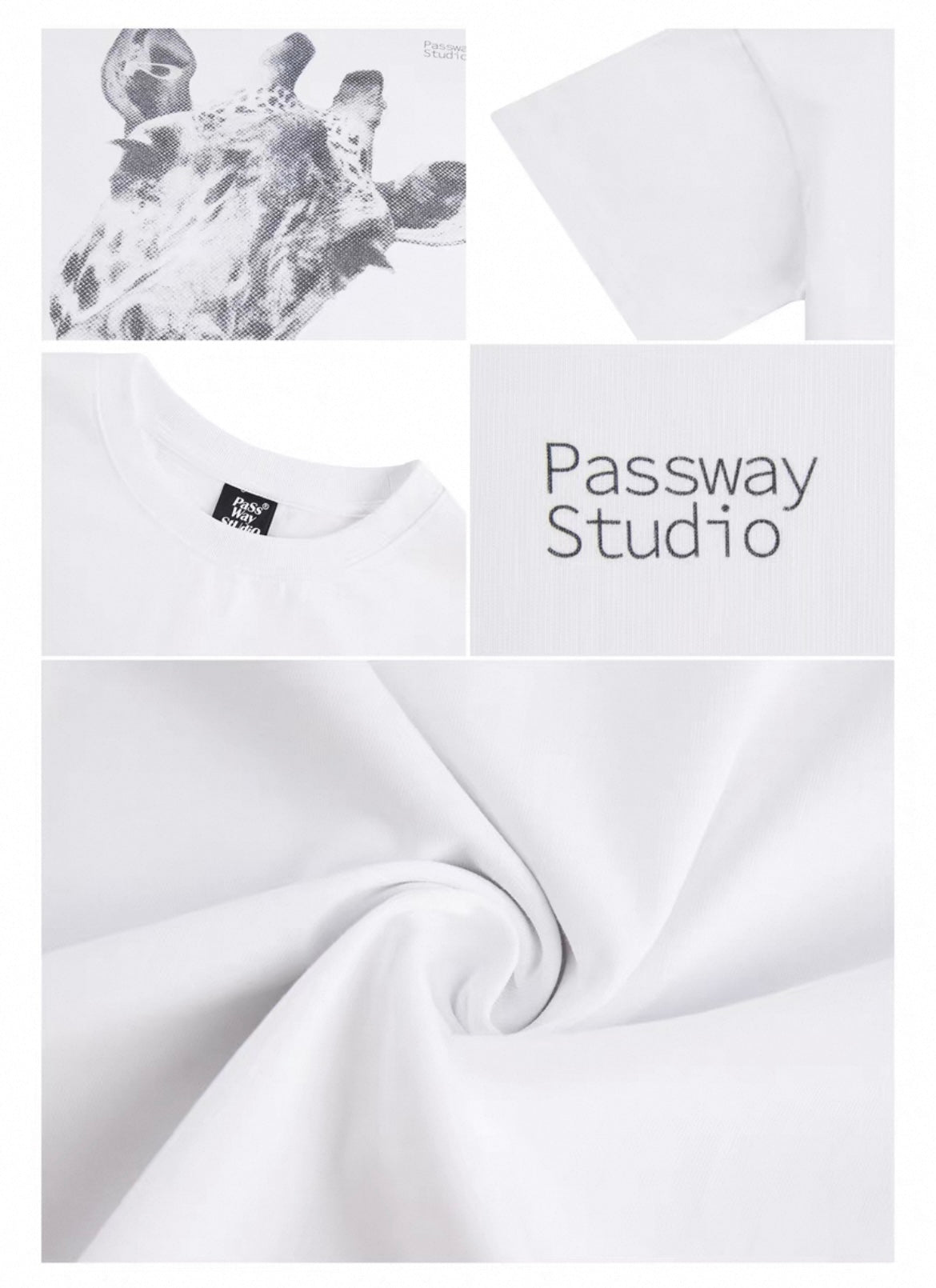 Passaway Studio Giraffe Graphic Boxy Tee