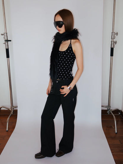 FunkyFun Embellished PinStripe Trousers