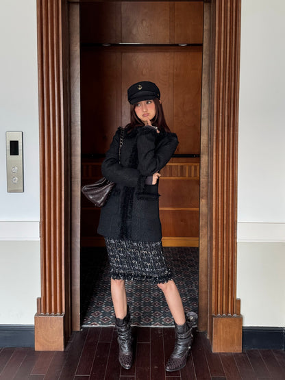 Andivogels Shimmering Tweed Midi Skirt