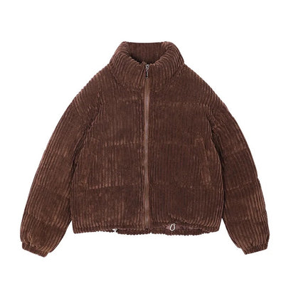 Ribbed Corduroy Puffer Jacket