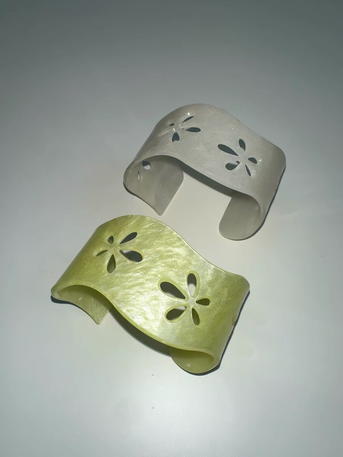 Wavy Flower Cut-Out Bangle Bracelets