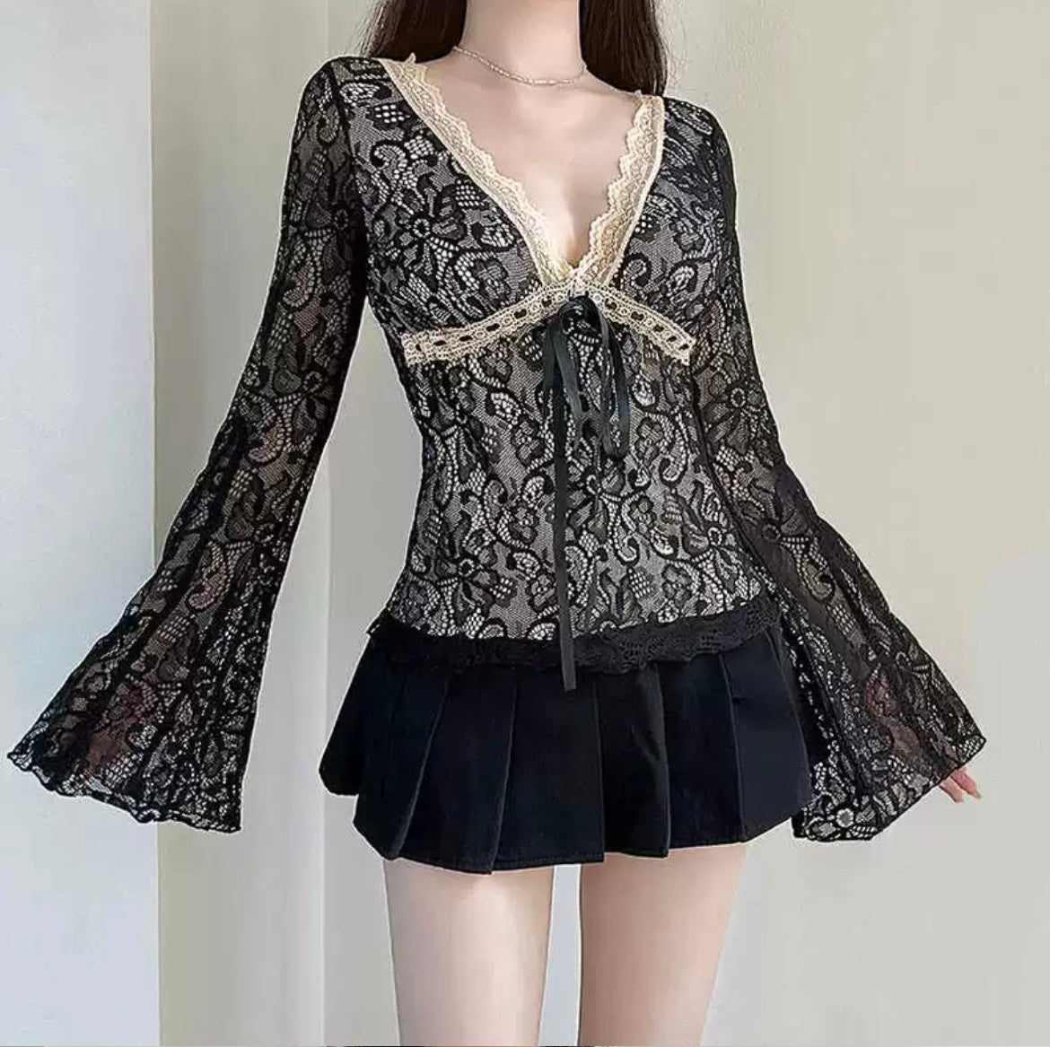 Black Lace Shirt