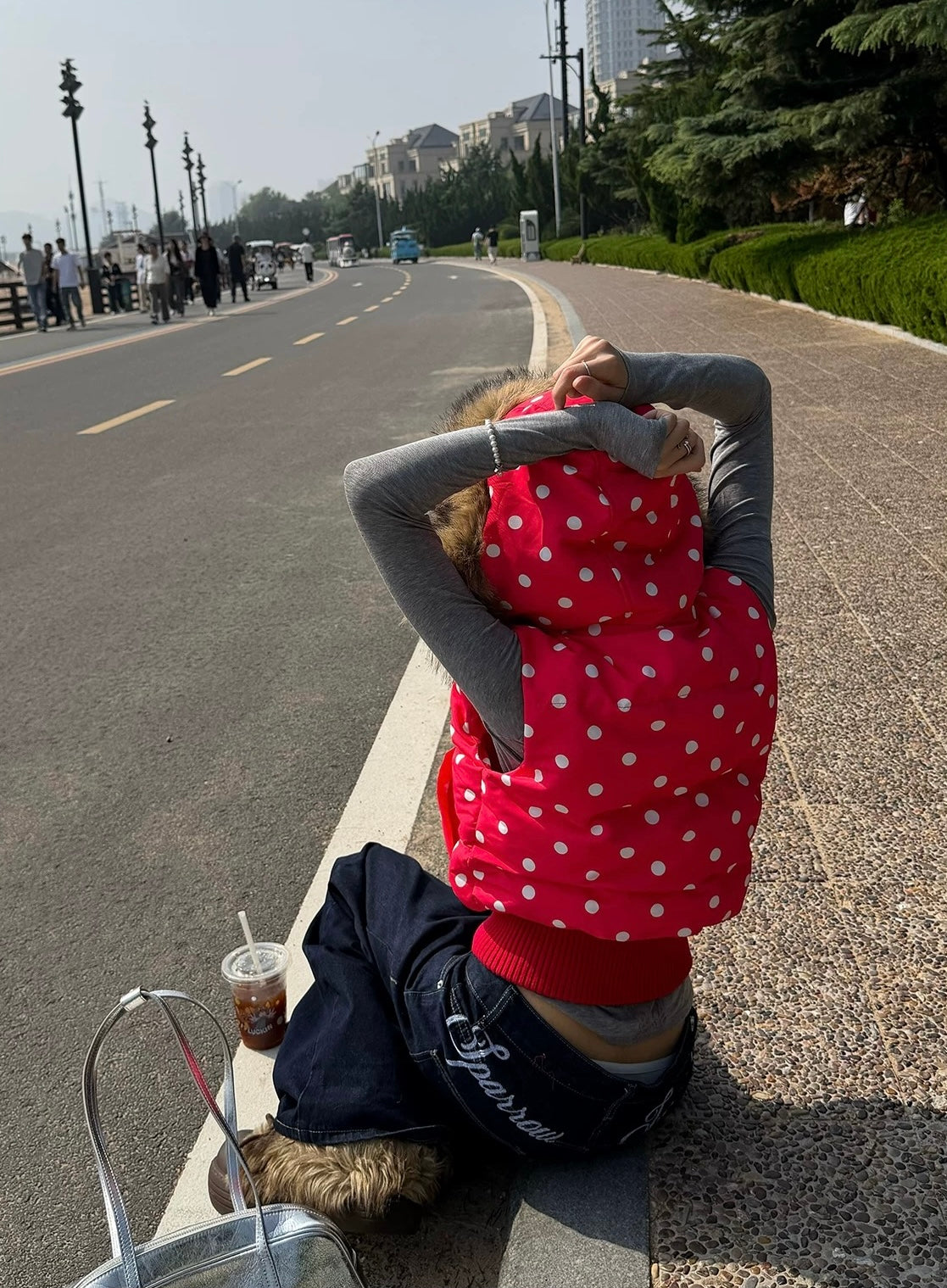 (Pre-Order) CGGA Polka Dot Cropped Puffer Jacket