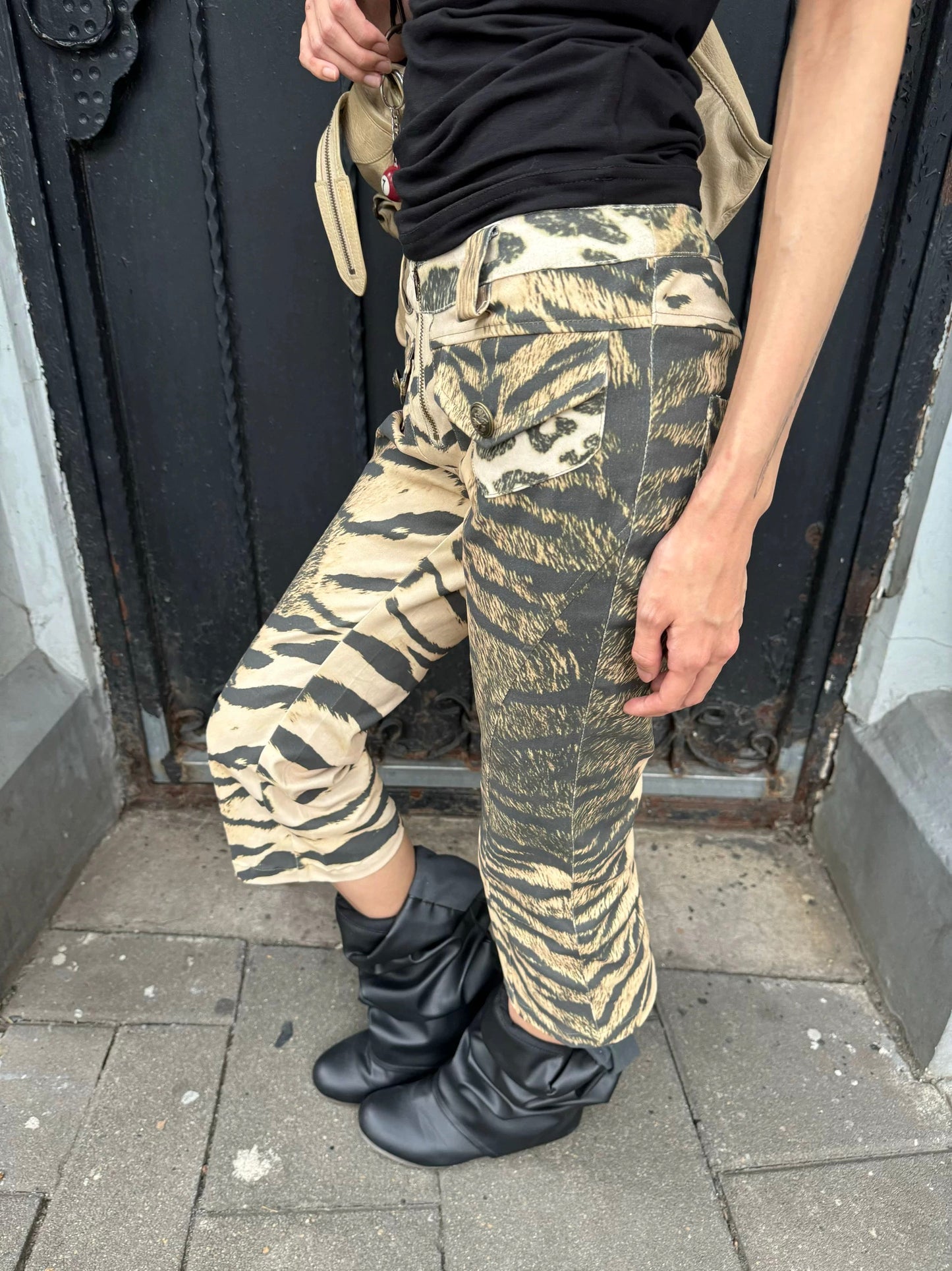Andivogels Zebra Print Capri Trousers