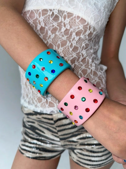 Multi-Coloured Embellished Cuff Bracelet