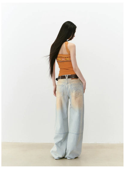 Knit Floral Lace Two Way Top