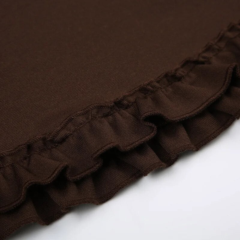 Chocolate Brown Maxi Skirt