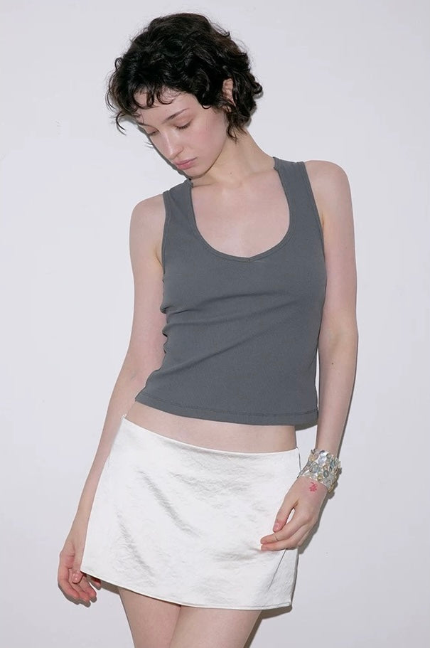 SOLWEIGE Classic Ribbed Racer Tank