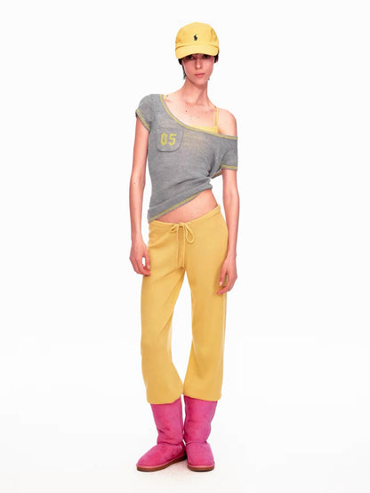 ayo Number 05 Pocket Fine Knit Scoop Top