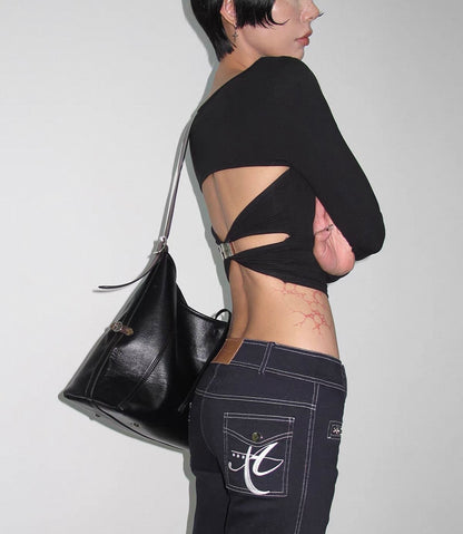 AE30 Saint Cropped Open Back Top