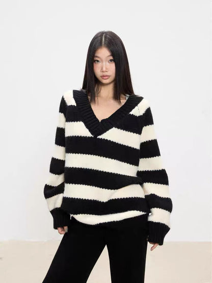 Striped Knit Cardigan