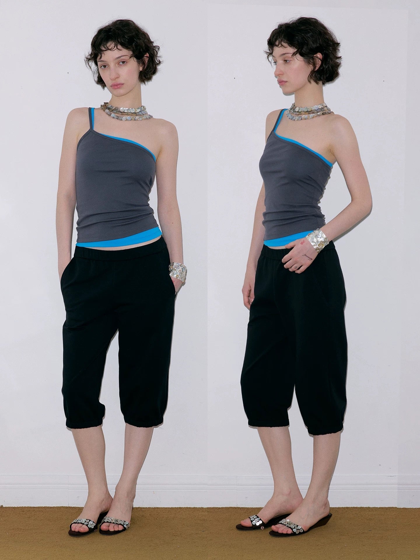SOLWEIGE Asymmetrical One Shoulder Top