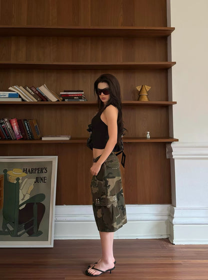 ICVIBE Camo Utility Longline Shorts