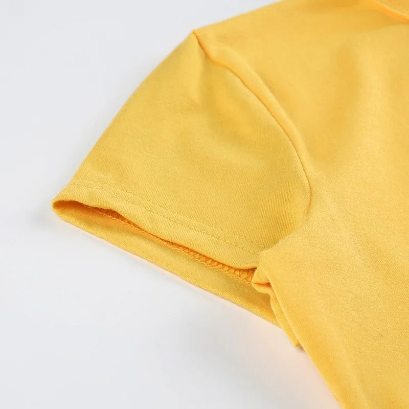 Yellow Cropped Baby Tee