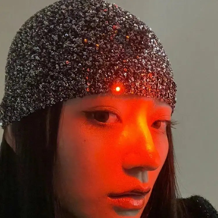 Sequin Knitted Beanie