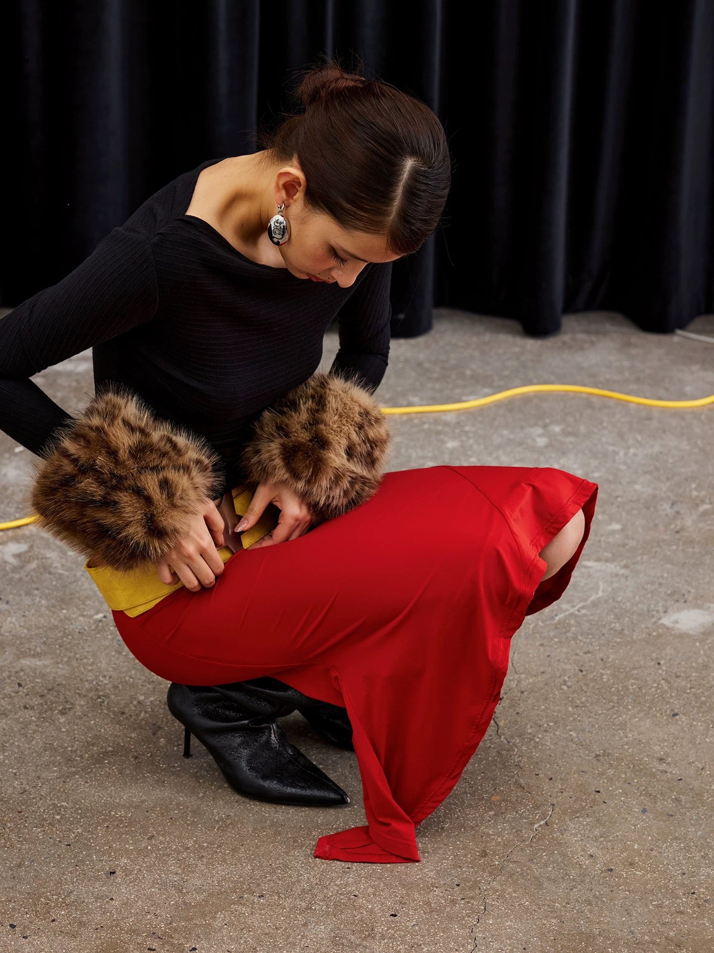 BlingCharm Furry Leopard Print Sleeves