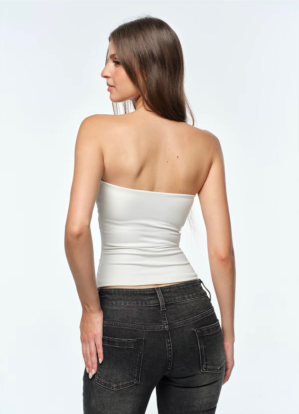 Bum Studios Graphic Strapless Tube Top
