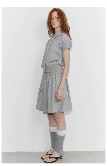 SOLWEIGE Wide Ribbed Hooded Sweatshirt