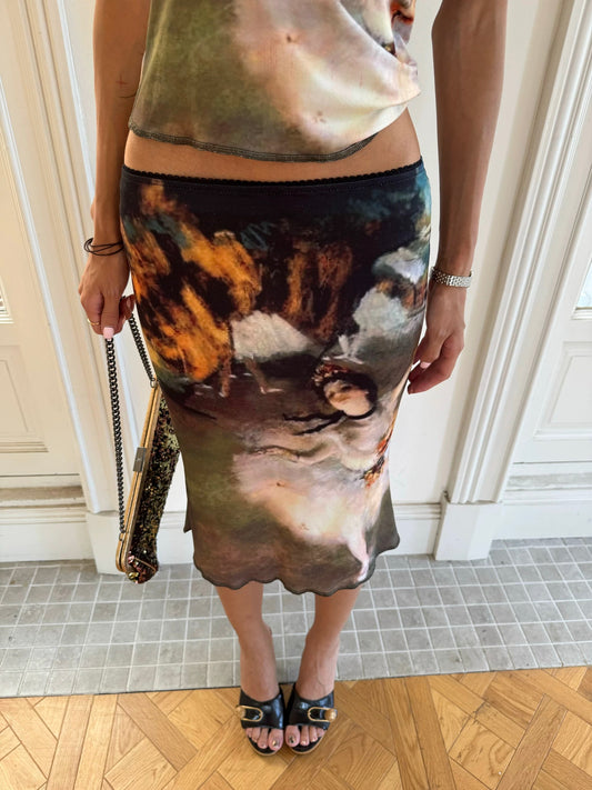 Andivogels Dega Print Midi Skirt