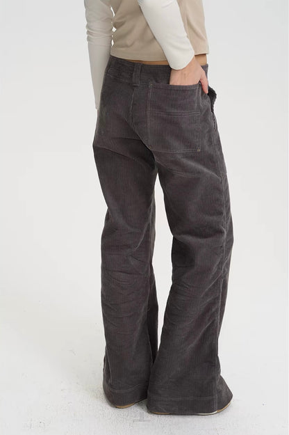 SOLWEIGE Retro Corduroy Low Rise Trousers