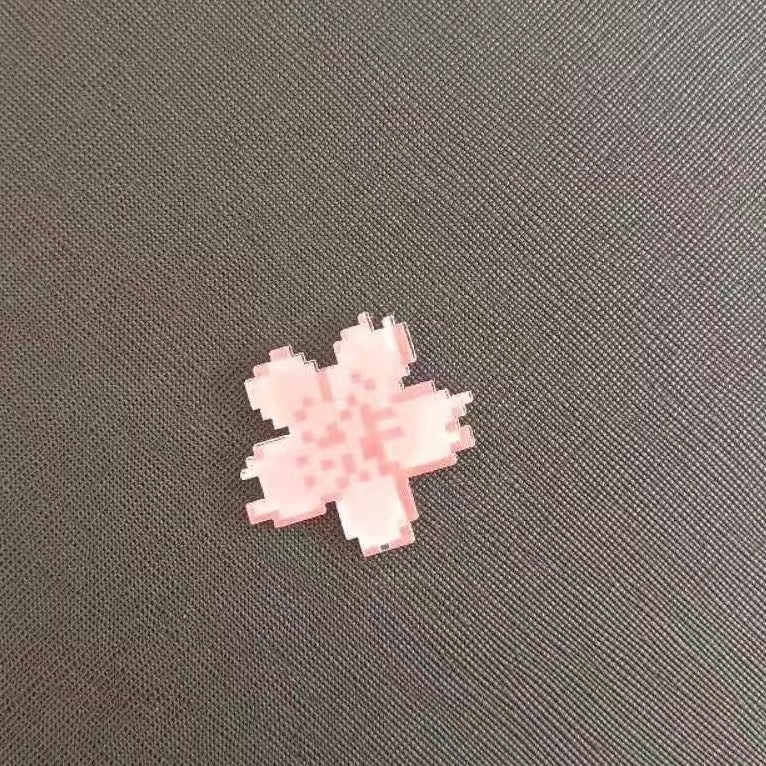 Pixel Flower Hair Clip