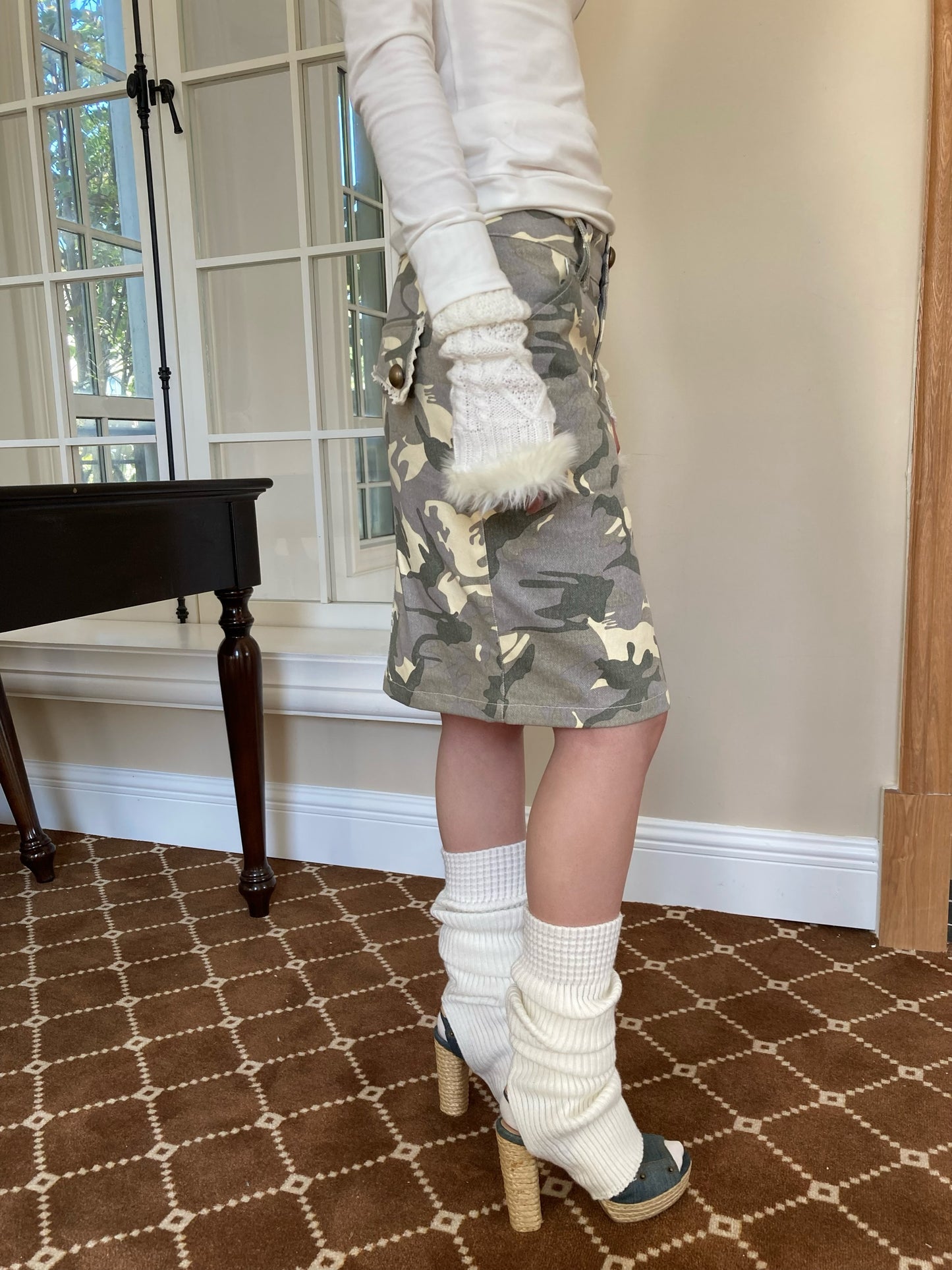(Pre-Order) WildFLO Camo Midi Skirt