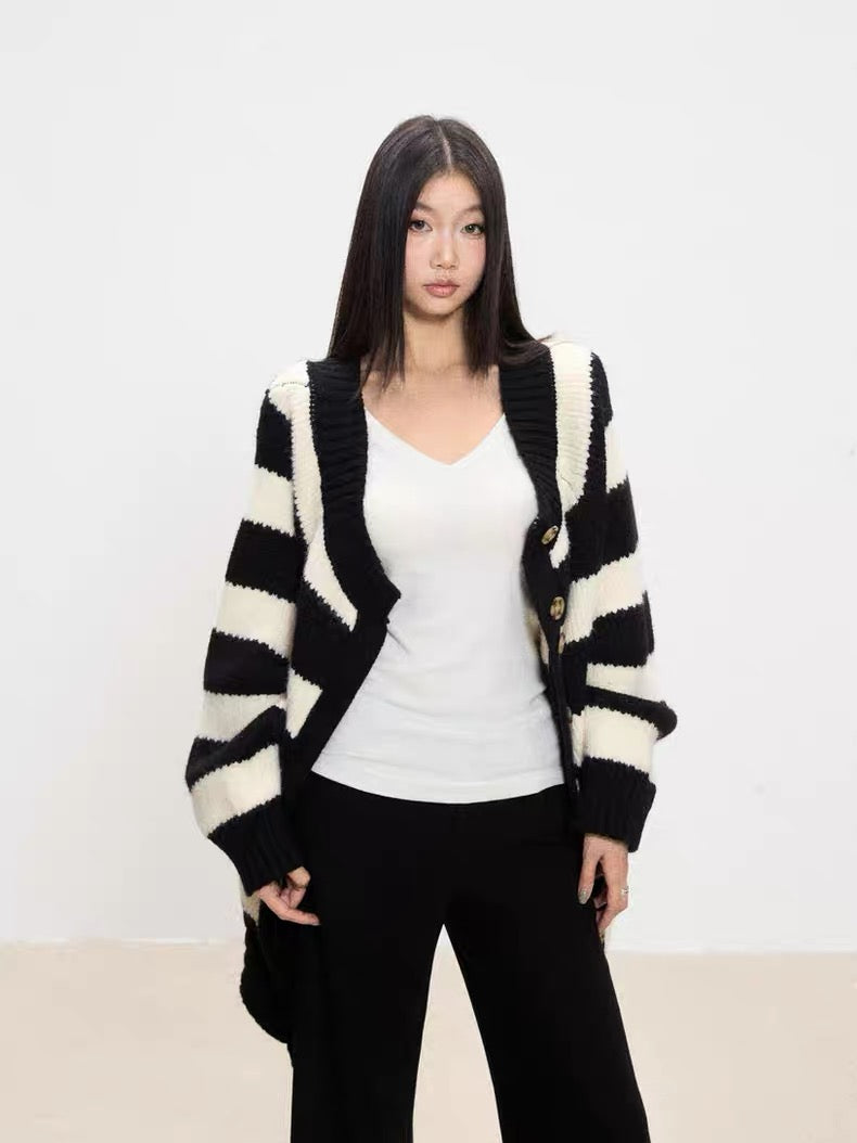 Striped Knit Cardigan