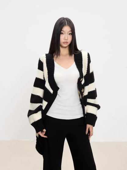 Striped Knit Cardigan