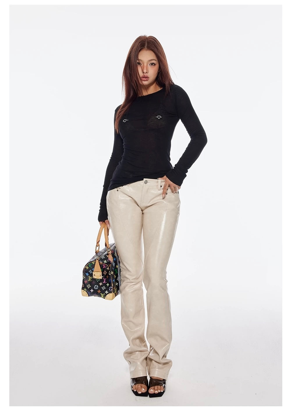 Bum Studios Faux Pierced Long Sleeve Top