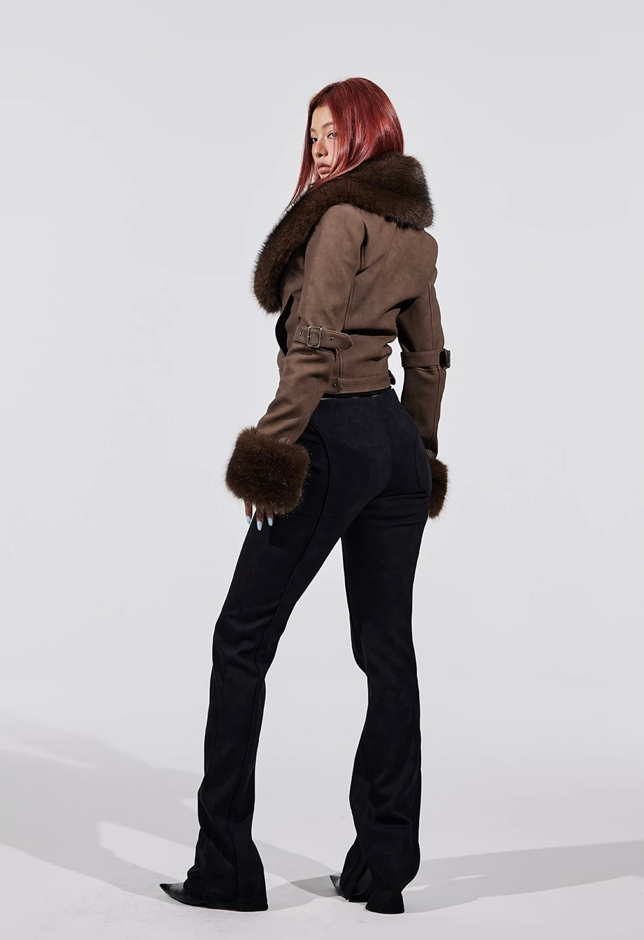 Bum Studio LaceUp Faux Suede Trousers