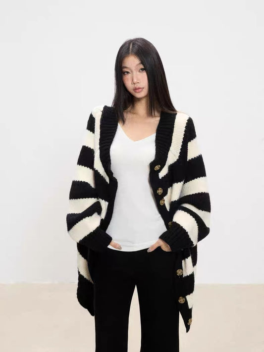 Striped Knit Cardigan