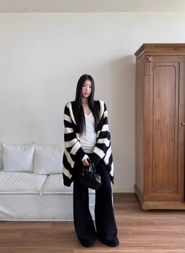 Striped Knit Cardigan
