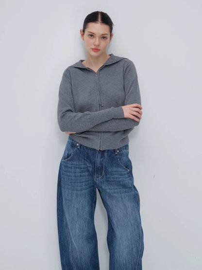 I’m Sorry Vintage Blue Engineered Curved Seam Jeans