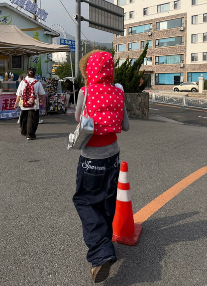 (Pre-Order) CGGA Polka Dot Cropped Puffer Jacket