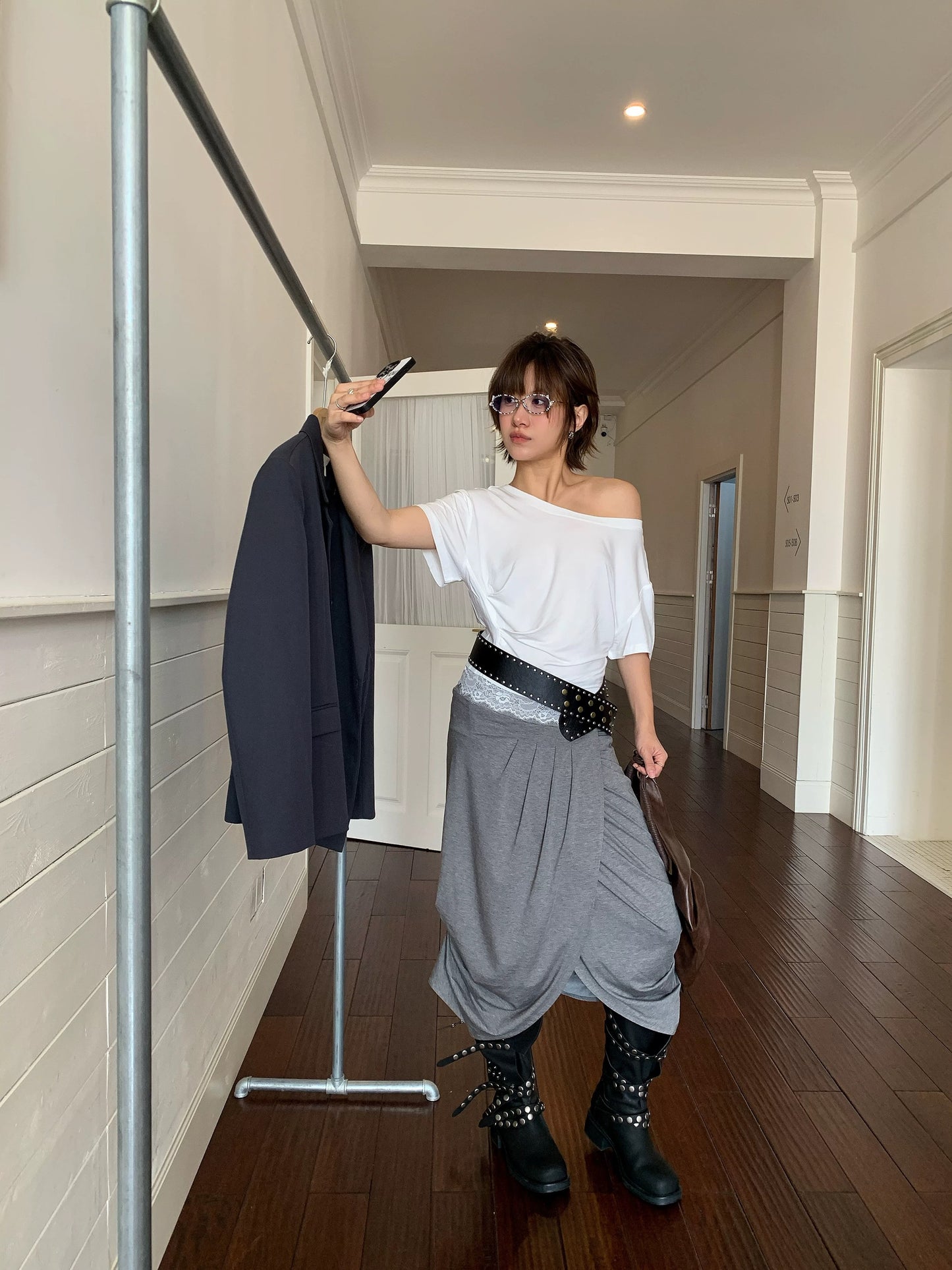 Two2 Irregular Tulip Style Midi Skirt
