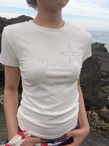 3months Beaded Abstract Top