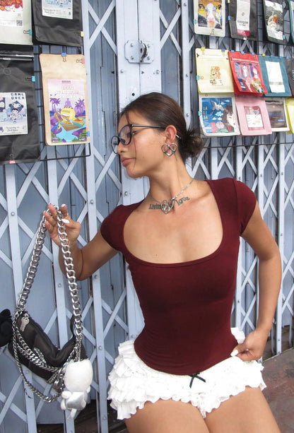 Bum Studios Square Scoop Fitted Top