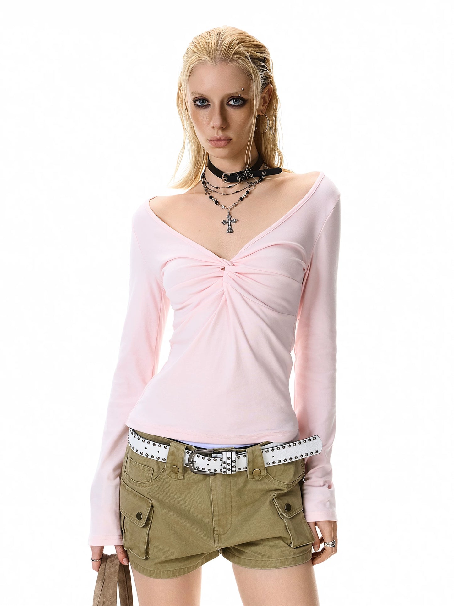 Deep V Knot Long Sleeve