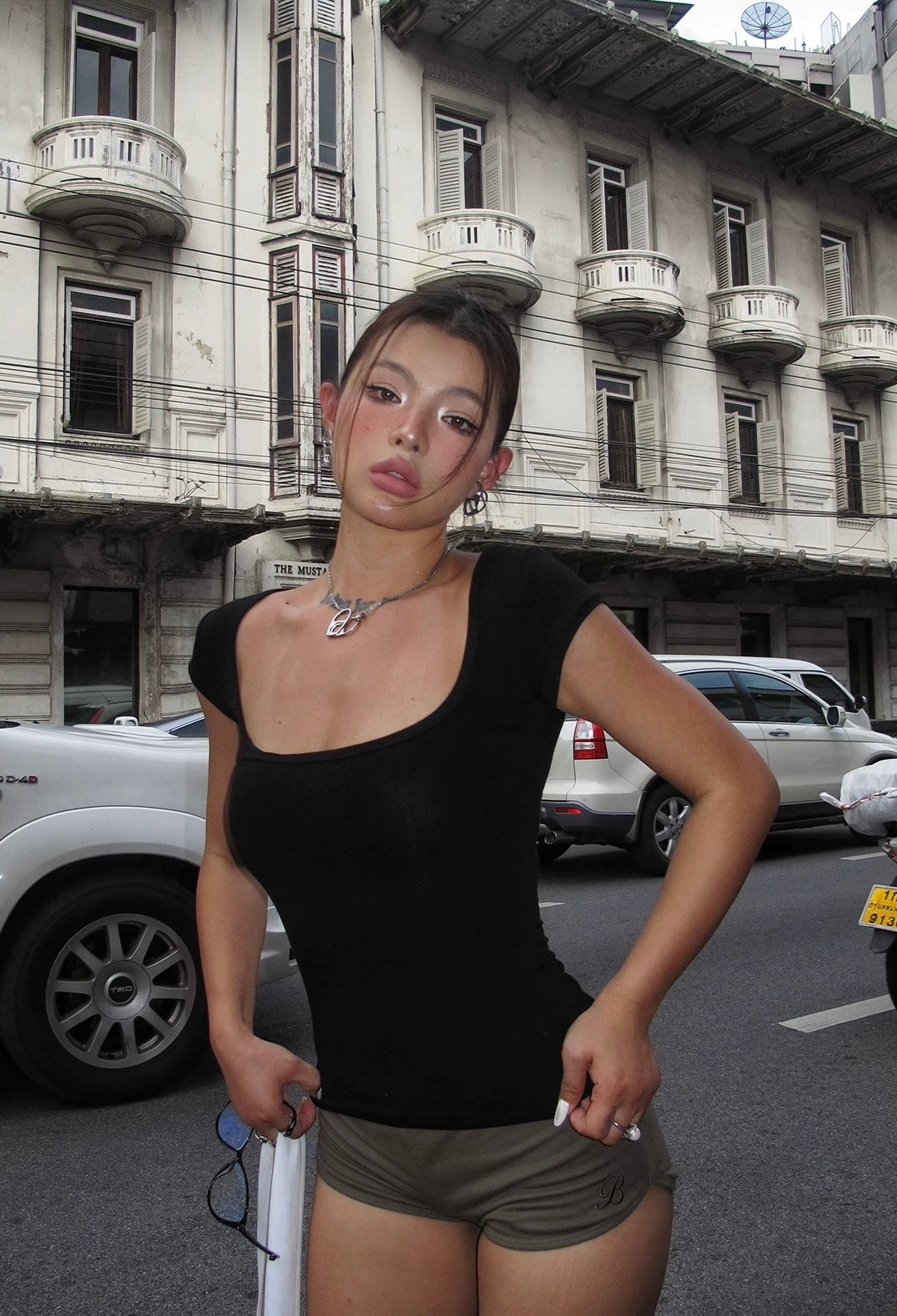 Bum Studios Square Scoop Fitted Top