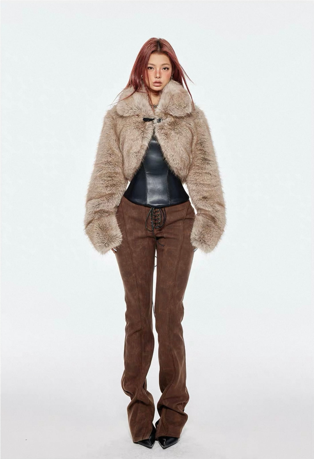 Bum Studio LaceUp Faux Suede Trousers