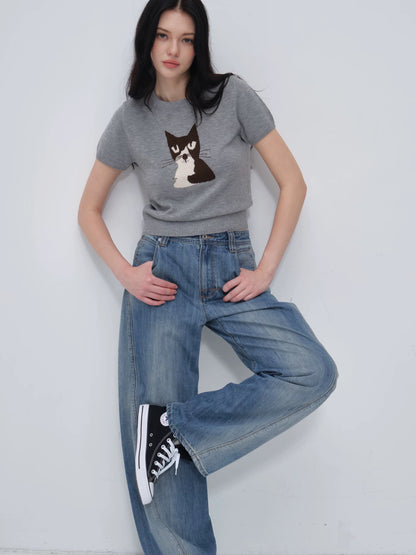 I’m Sorry Engineered Curved Seam Jeans