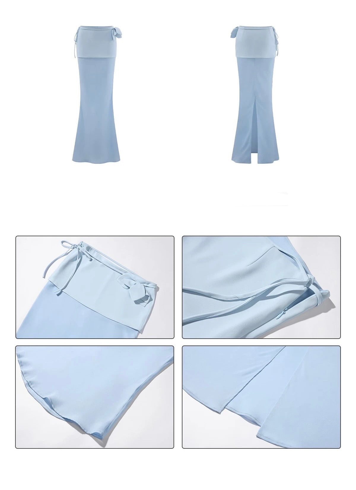 0122stepll Fold Over Maxi Skirt