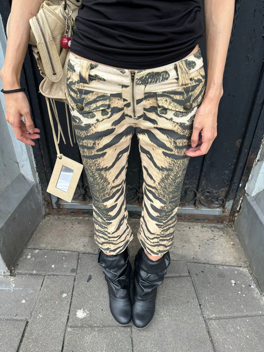 Andivogels Zebra Print Capri Trousers