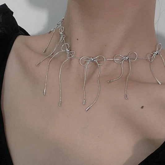 Metal Bow Choker