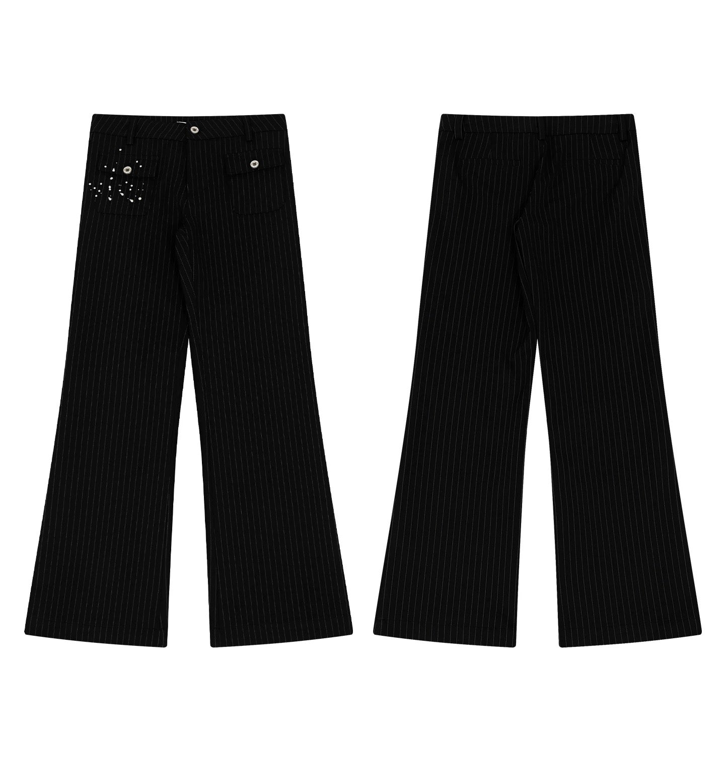 FunkyFun Embellished PinStripe Trousers